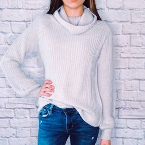 Grey Turtleneck Sweater